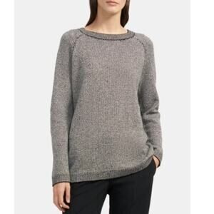 Theory Textured Knit 100% Cashmere Sweater